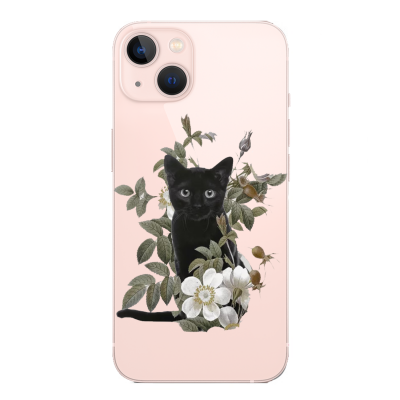 Husa iPhone 14, Silicon Premium, BLACK CAT